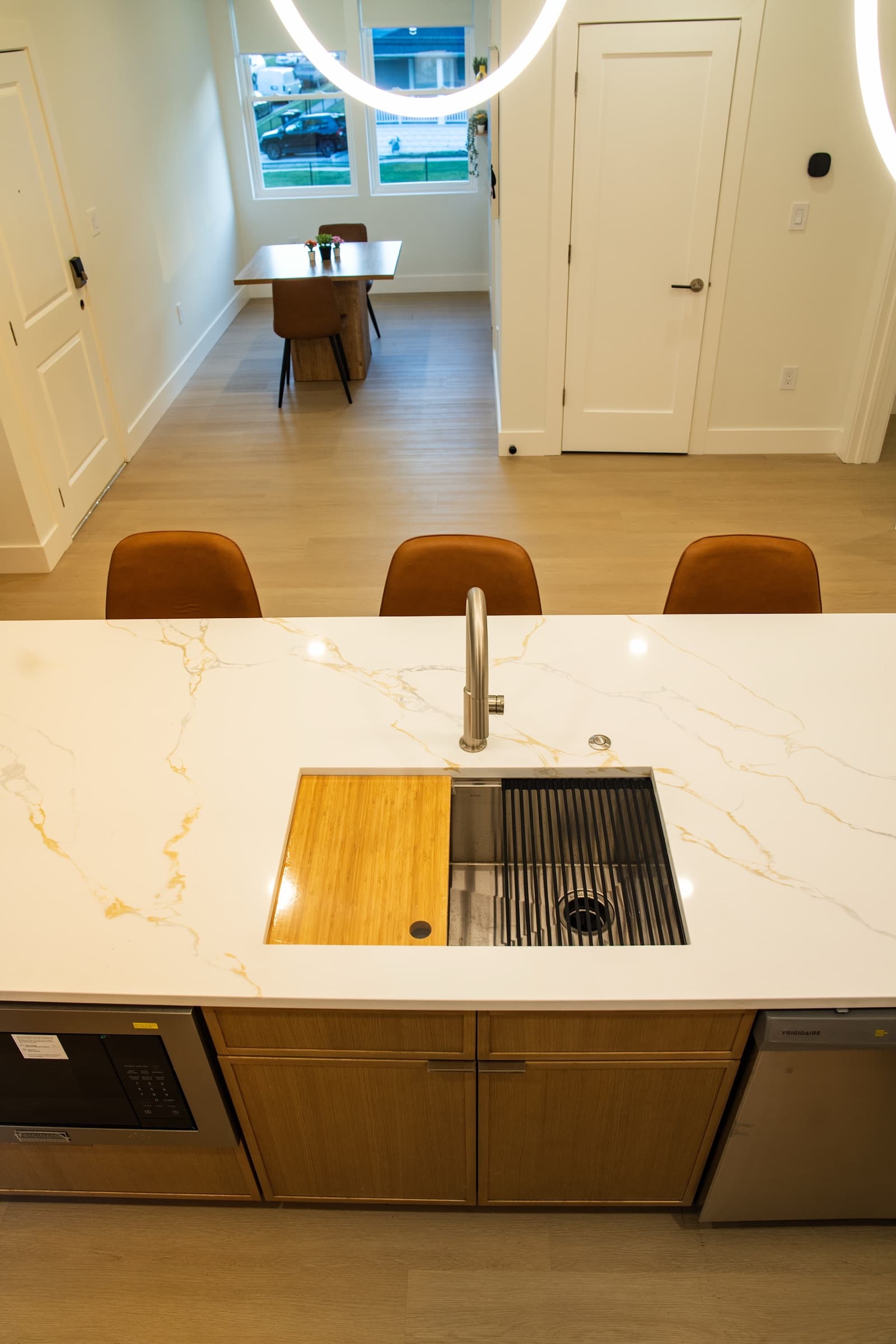 Kitchen island from above at The Veyrai